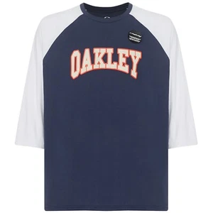 Oakley Men's Sport 3/4 Shirt Hydrolix White Foggy Blue New Large a11a7 - Picture 1 of 8
