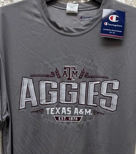 Texas A&M Aggies T-Shirt Herren Large grau Strick Champion neu mit Etikett sportliche Tradition - Bild 1 von 5