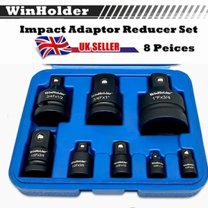 8pc IMPACT Socket Adaptor Converter Set Step Up/Down Adapters Ratchets Reducers - Picture 1 of 8