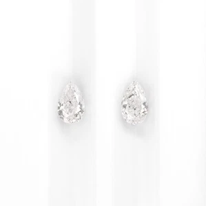 0.38ct FAINT PINK DIAMOND MATCHING PAIR TEARDROP SHAPE PEAR CUT NATURAL ACCENT - Picture 1 of 1