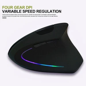 New Wireless Vertical Gaming Mouse Optical Ergonomic Mice 1600DPI Gamer Mou; _si - Zdjęcie 1 z 12