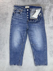 Madewell Jeans Damen 26 Blau Medium Wash High Rise Darted Barrel Leg Button Fly - Bild 1 von 12