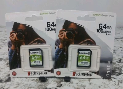 2 - 64GB Kingston Canvas Select Plus SD Card Class 10 V10 UHS-I High Speed SDS2 - Image 1 of 4