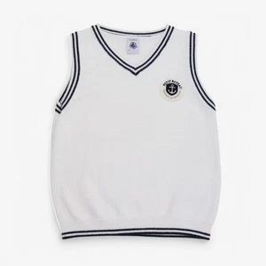 Petit Bateau, Sweater Vest White And Blue, 3-4 Years E8BFAA1DE0CD/1 - Picture 1 of 6