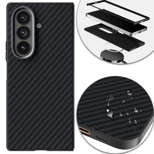 for Samsung Galaxy Z Fold7/6/5 Luxury Carbon Fiber Magnetic Slim Hard Phone Case - Picture 1 of 14