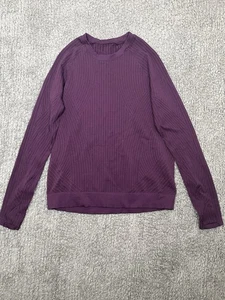 Top deportivo Lululemon W talla 2 manga larga menos descanso cuello redondo púrpura/borgoña - Imagen 1 de 5