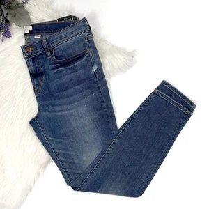 J. Jeans skinny donna Crew Factory elasticizzato invecchiato blu taglia 29 - Foto 1 di 10