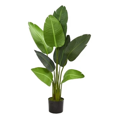 Palmera artificial viajera casi natural 48" en verde/negro Foto 1 de 3