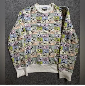 Unisex Lacoste x Peanuts Organic Cotton Sweatshirt Comic Snoopy - Picture 1 of 4