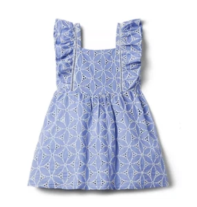 Janie and Jack $84 The Eyelet Petal Dress Size 10 Girls - Picture 1 of 4