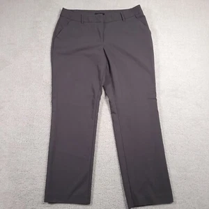 Apt 9 Straight Le Ankle Stretch Dress Pants Women's 14 Gray Pockets - Picture 1 of 13