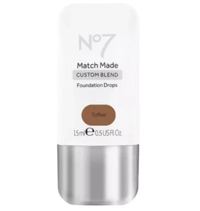 No7 Match Made Foundation Drops Deep Tan Shades - 0.5oz - Toffee - MK11C - Imagen 1 de 3