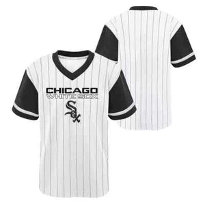 MLB Chicago White Sox Boys' White Pinstripe Pullover Jersey - L 12/14 - Picture 1 of 7