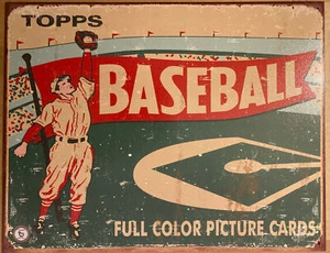 Vintage Replica Metal Sign TOPPS BASEBALL Full COLOR Picture Cards 40x31cm #1643 - Picture 1 of 3