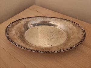 Plato Estate Vintage Plata Esterlina Forma Ovalada Sin Mono - Imagen 1 de 9