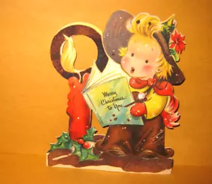 Hallmark Scribbles Weihnachtskarte, Cowboy mit Glimmerakzenten, Vintage Dekoration 8' - Bild 1 von 5
