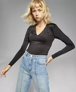 And Now This Damen-Tanga-Body mit V-Ausschnitt schwarz Größe XS - Bild 1 von 4