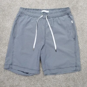 Onia Shorts Mens Medium Charles Seersucker Blue/White Drawstring w/ 8" inseam - Picture 1 of 11