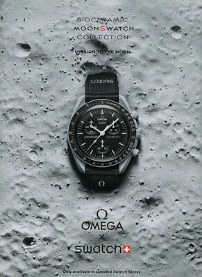 REVISTA DE RELOJES OMEGA anuncio promocional #127 ORIGINAL 2024 gris MISIÓN A LA LUNA Foto 1 de 2