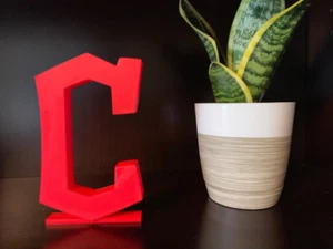 Arte impreso en 3D de Cleveland Guardians - Único fanático de la decoración del béisbol de Cleveland Ohio - Imagen 1 de 3
