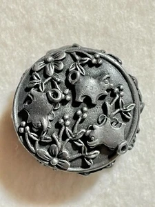 Vintage Turin Zinn Schwein Schmuck Halskette Brosche Ohrringe Runde Box Set Dekor - Bild 1 von 5