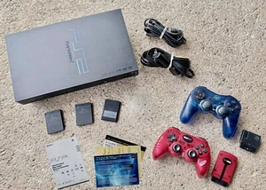 PlayStation 2 Game Console with 2 Wireless Controllers and Manual – TESTED - Picture 1 of 9