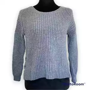 It’s Our Time | Knit Lace Up Sweater - Picture 1 of 3