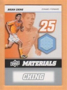 2008 Upper Deck MLS Materials #MM1 Brian Ching Jersey BLUE Swatch - Flat S/H