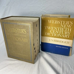 1969 Webster's Dictionary Unabridged Second 2nd Edition with Dust Jacket Cover - Picture 1 of 22