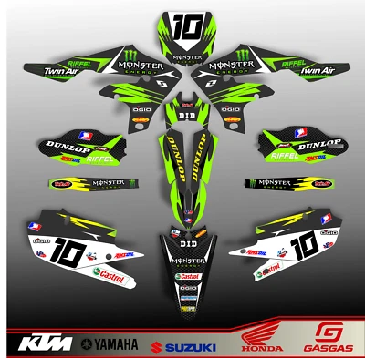 KIT GRÁFICOS PARA YAMAHA YZ 250F YZ 450F 2018 2019 2020 yz450f 2018-2020 Foto 1 de 4