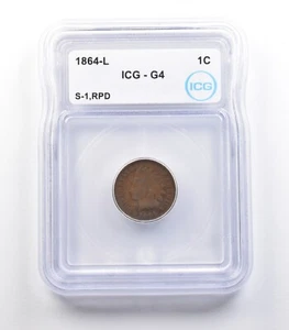 1864 L Indian Head Cent Mint Error S-1 RPD G4 ICG *2270 - Picture 1 of 3