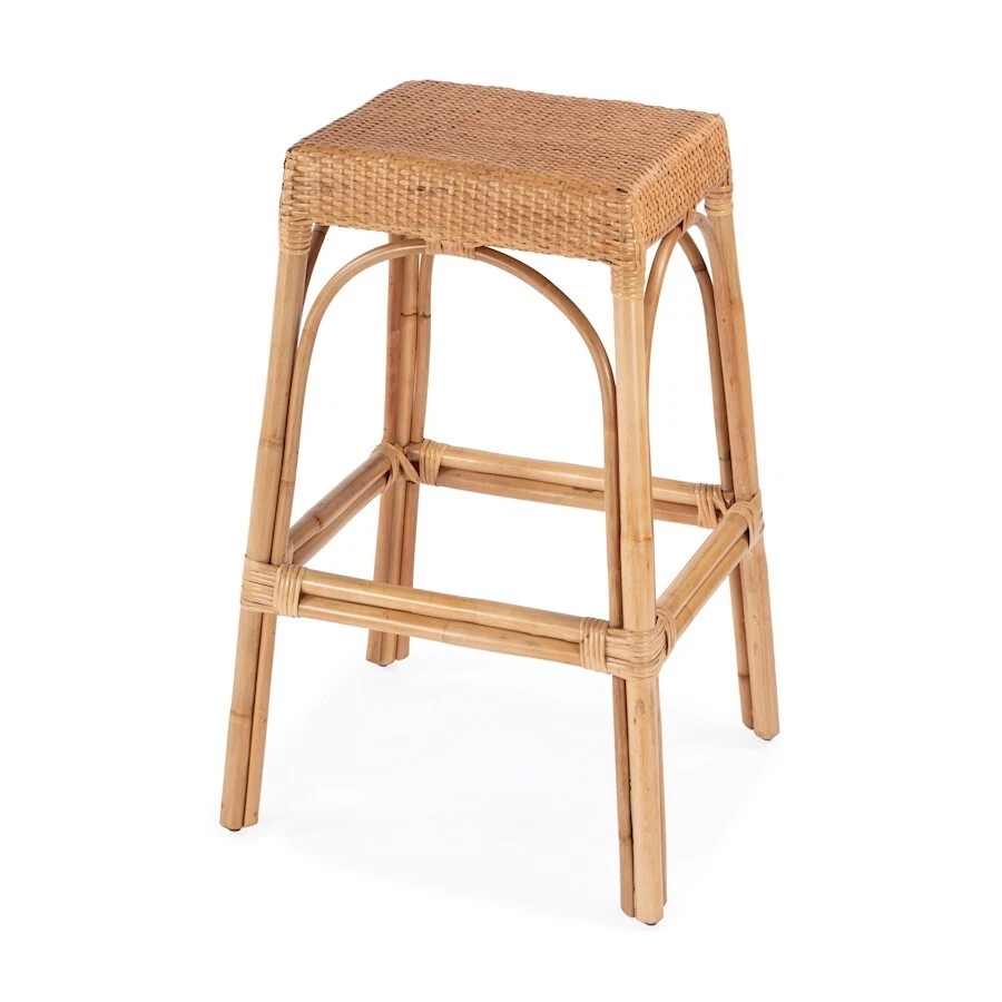 Butler Robias Rectangular Rattan 30" Bar Stool, Natural - 5604404 - Image 1 of 1