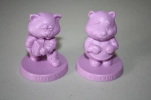 Vintage Wendys Good Stuff Gang Bear & Cat Kids Meal Toys Lot Of 2 1985 - Picture 1 of 3