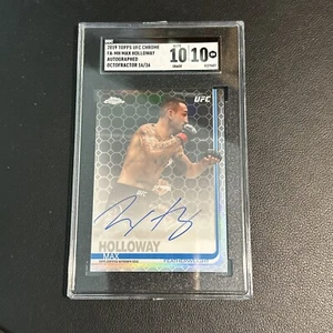 Max Holloway Ssp #’d /16 Sgc 10/10 Topps Ufc Chrome Octofractor On Card Auto - Picture 1 of 2