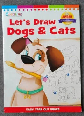 Let's Draw Dogs and Cats Workbook and Free Learning Songs Included--NEW! - Image 1 of 4