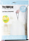 TOWER T878002 25L Lemon Scented Bin Liners, Pack of 60 3 x 20, White