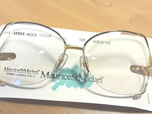 Original MAURICE St MICHEL eyeglasses model MSM 403 color gold /blk Vintage RARE - Picture 1 of 8