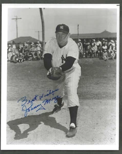 'Best Wishes' Johnny Mize Signed Autographed 8x10 Photo - In Person Obtained - Picture 1 of 1