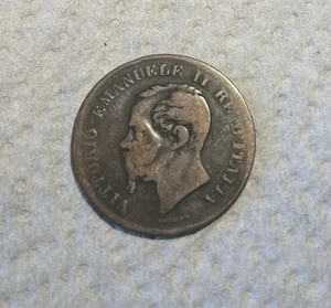 1861 Italy Kingdom. Victor Emanuel II. 5 Centesimi Coin. - Picture 1 of 2
