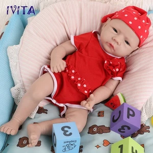 IVITA 18'' Floppy Silicone Reborn Baby Girl Handmade Grave Silicone Baby Doll - Picture 1 of 15
