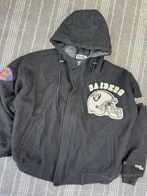 Chaqueta Los Angeles Raiders Para Hombre XL Negra De Colección Años 80 Línea Tiza AFC Lana Universitaria Foto 1 de 4