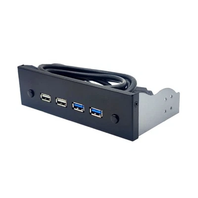 USB 3.0 Front Panel for Desktop 5.25" CD-ROM Drive Bay USB3.0 19Pin USB2.0 Hub - Bild 1 von 4