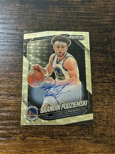 2024-25 Panini Prizm Black Brandin Podziemski Gold Vinyl Prizm Auto /5 SSP - Bild 1 von 2