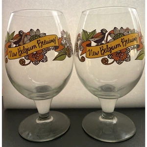 New Belgium Brewing Company 2014 Fall Design Tulip Beer Glass Set Of 2 - Picture 1 of 8