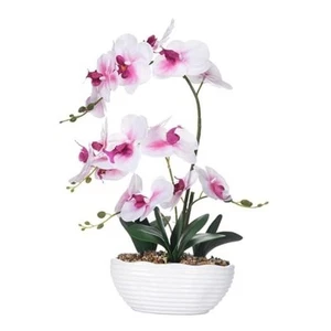19" H Phalaenopsis Faux Orchid Plant Silk Orchid Centerpiece Artificial Floral - Picture 1 of 7