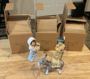 1990 Gregory Perillo’s "Flight to Egypt" 3pc Nativity Set Hand Crafted Mexico - Picture 1 of 3