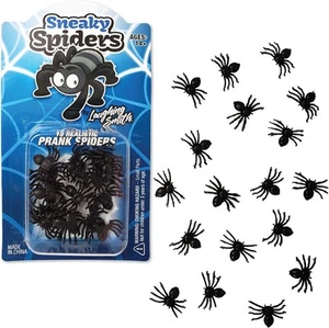 18 x Fake Plastic Spiders - Realistic 'Sneaky Spiders' Toy - Hilarious Bugs... - Picture 1 of 5
