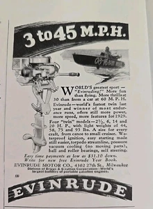 1929 Evinrude Bootsmotor Co. World's greatest sport vintage ad - Bild 1 von 1