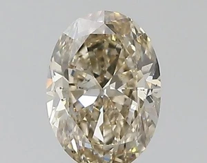 U-V Range Light Brown/SI1 Grade GIA CERTIFIED Natural Diamond Loose Oval 0.46 Ct - Picture 1 of 7