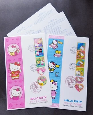 [SJ] Japan Animation Hello Kitty 2010 Cartoon (FDC) *odd shape *unusual - Image 1 of 4